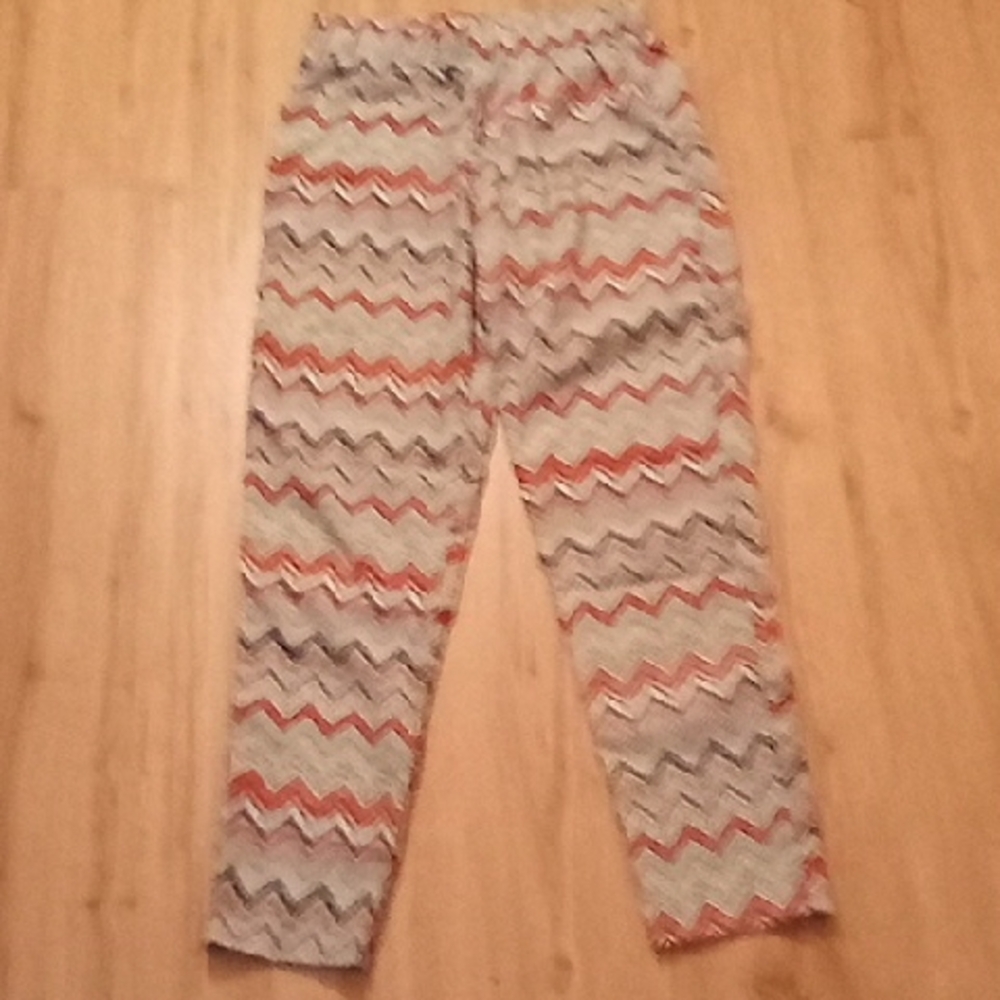 Ambiance Orange and Black Skinny Pants
